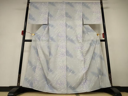 平和屋着物＊夏物 小紋 絽 霞文 暈し染め 洗える着物 AABH4023jd