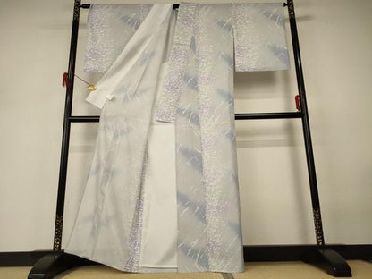 平和屋着物＊夏物 小紋 絽 霞文 暈し染め 洗える着物 AABH4023jd