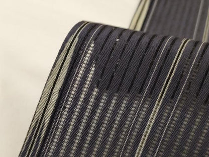 平和屋着物＊夏物 小紋 縦絽 変わり縞 正絹 逸品 AABH4026jd