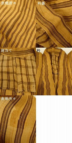 平和屋着物＊夏物　芭蕉布　縞　手積み芭蕉糸100％　逸品　AABH4030jd