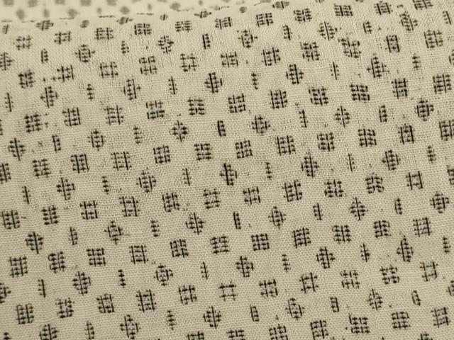 平和屋着物＊夏物 小千谷ちぢみ 絣文 麻 逸品 AABH4031jd