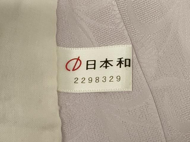 平和屋着物＊夏物　長襦袢　草花文紗　薄梅鼠色　洗える着物　AABH4033jd