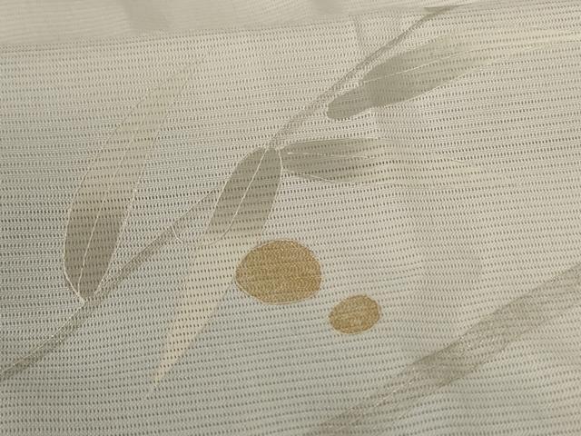 平和屋着物＊夏物 訪問着 絽 草葉文 金銀彩 正絹 逸品 AABH4037jd