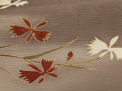 平和屋着物＊夏物 訪問着 絽 草花文 暈し染め 金彩 正絹 逸品 AABH4038jd