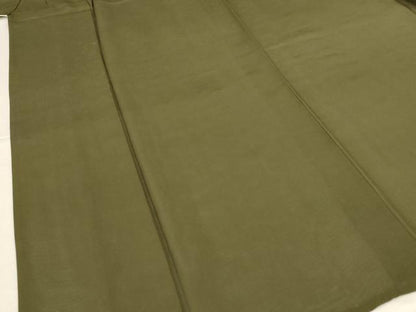 平和屋着物＊夏物 色無地 絽 海松色 正絹 逸品 AABH4040jd