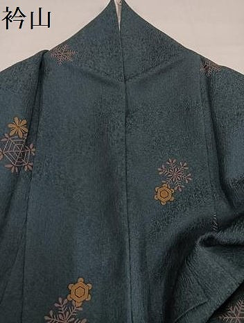 平和屋着物●染色作家　草野一騎　小紋　雪華　雪の結晶　正絹　逸品　AABH4068ph