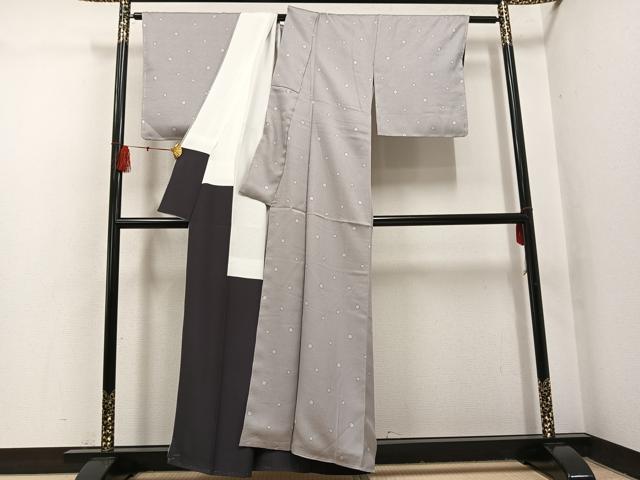 平和屋着物●上質な小紋　丸文　正絹　逸品　未使用　AABH4084ph 平和屋着物○上質な小紋 丸文 正絹 逸品 未使用 AABH4084ph