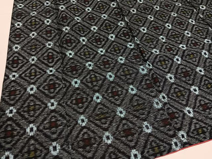 平和屋着物●久留米絣　蜀江花文　綿　逸品　AABH4089ph