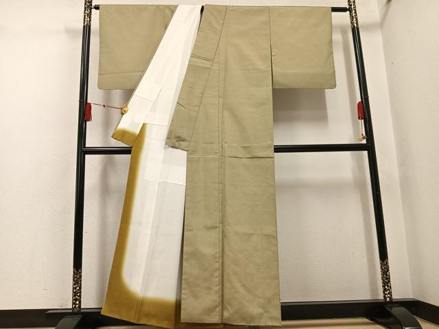 平和屋着物●都喜ヱ門　藤絹織物謹製　本場染大島紬　利休趣　霞文　正絹　逸品　AABH4101ph