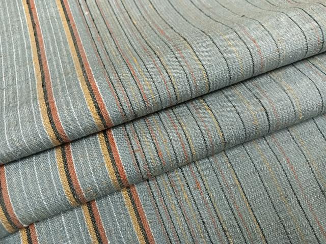平和屋着物●ぜんまい紬　間道　正絹　逸品　AABH4104ph