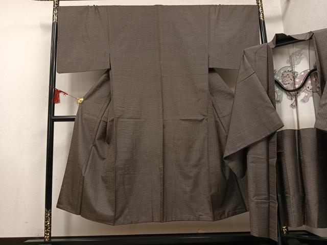 平和屋着物●男性　本場大島紬　アンサンブル　100亀甲　総詰め　正絹　逸品　AABH4108ph