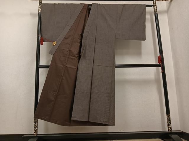 平和屋着物●男性　本場大島紬　アンサンブル　100亀甲　総詰め　正絹　逸品　AABH4108ph