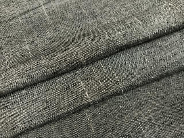 平和屋着物●男性　紬　アンサンブル　色無地　灰色　正絹　逸品　AABH4109ph