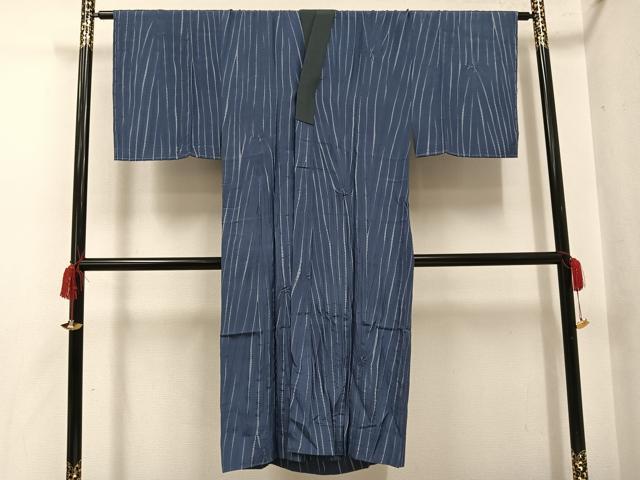 平和屋着物●男性　長襦袢　無双仕立て　絞り　間道　正絹　逸品　未使用　AABH4113ph