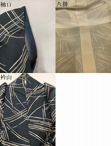 平和屋着物●上質な小紋　芝文　金彩　正絹　逸品　AABH4115ph 平和屋着物○上質な小紋 芝文 金彩 正絹 逸品 AABH4115ph
