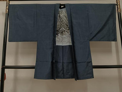平和屋着物●男性　本場大島紬　アンサンブル　長襦袢(無双仕立て)セット　上村商店　証紙付き　正絹　逸品　AABH4119ph