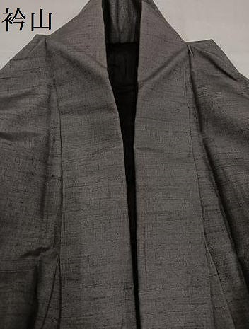 平和屋着物●男性　紬　アンサンブル　色無地　江戸鼠色　正絹　逸品　AABH4120ph