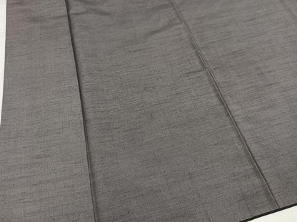 平和屋着物●男性　紬　アンサンブル　色無地　江戸鼠色　正絹　逸品　AABH4120ph