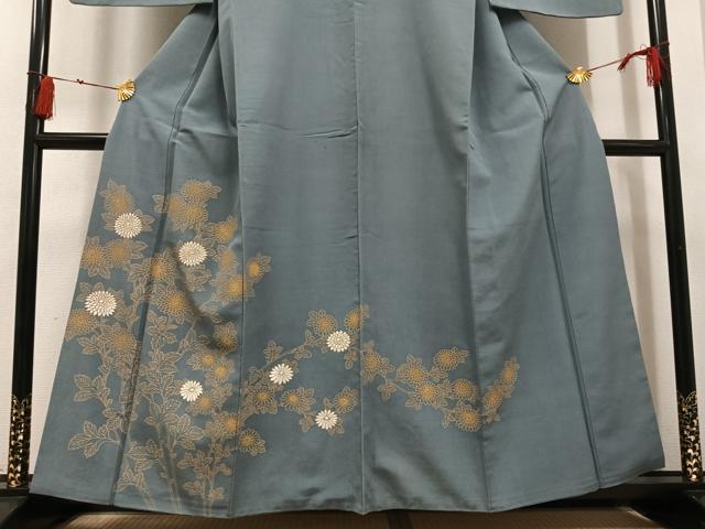 平和屋着物●豪華色留袖　枝菊　金彩　小大丸扱い　たとう紙付き　正絹　逸品　AABH4124ph