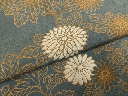 平和屋着物●豪華色留袖　枝菊　金彩　小大丸扱い　たとう紙付き　正絹　逸品　AABH4124ph