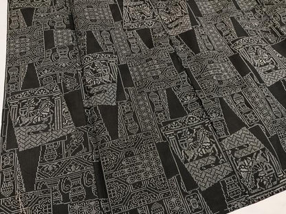平和屋着物●本場大島紬　一元絣　狩猟文　正絹　逸品　未使用　AABH4130ph