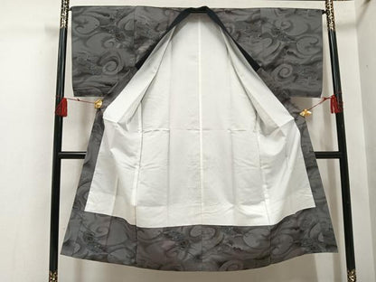 平和屋着物●男性　長襦袢　袷　手描き　龍　金彩　正絹　逸品　AABH4132ph