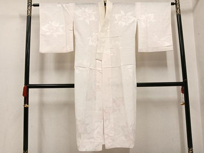 平和屋着物●長襦袢　無双仕立て　花地紋　暈し染め　正絹　逸品　未使用　AABH4133ph