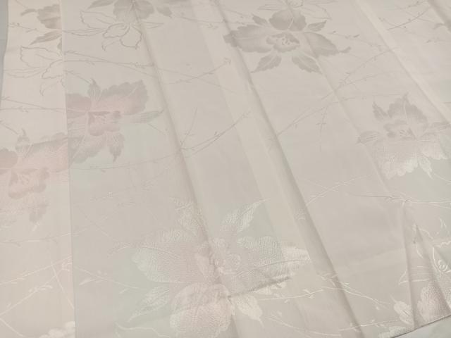 平和屋着物●長襦袢　無双仕立て　花地紋　暈し染め　正絹　逸品　未使用　AABH4133ph