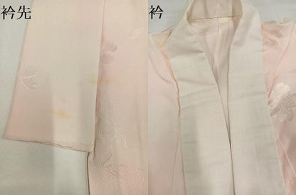 平和屋着物●振袖用長襦袢　袷　兎桜地紋　暈し染め　正絹　逸品　AABH4136ph