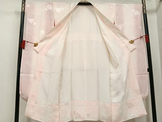 平和屋着物●振袖用長襦袢　袷　兎桜地紋　暈し染め　正絹　逸品　AABH4136ph