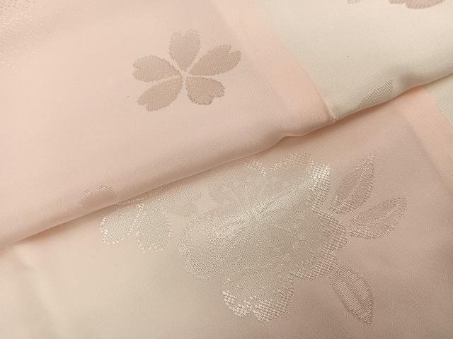 平和屋着物●振袖用長襦袢　袷　兎桜地紋　暈し染め　正絹　逸品　AABH4136ph