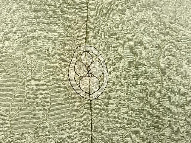 平和屋着物●無地絵羽訪問着　辻が花　刺繍　若芽色　正絹　逸品　AABH4143ph 平和屋着物○無地絵羽訪問着 辻が花 刺繍 若芽色 正絹 逸品 AABH4143ph