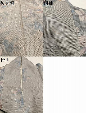 平和屋着物●都喜ヱ門　本場大島紬　一元総絣　草花文　藤絹織物謹製　正絹　逸品　AABH4148ph