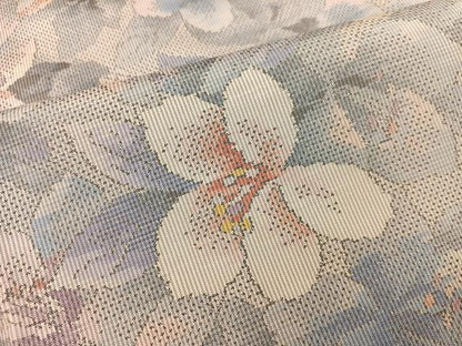 平和屋着物●都喜ヱ門　本場大島紬　一元総絣　草花文　藤絹織物謹製　正絹　逸品　AABH4148ph