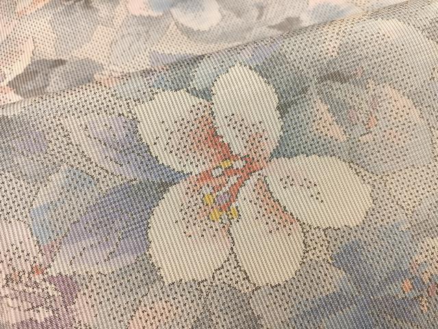 平和屋着物●都喜ヱ門　本場大島紬　一元総絣　草花文　藤絹織物謹製　正絹　逸品　AABH4148ph