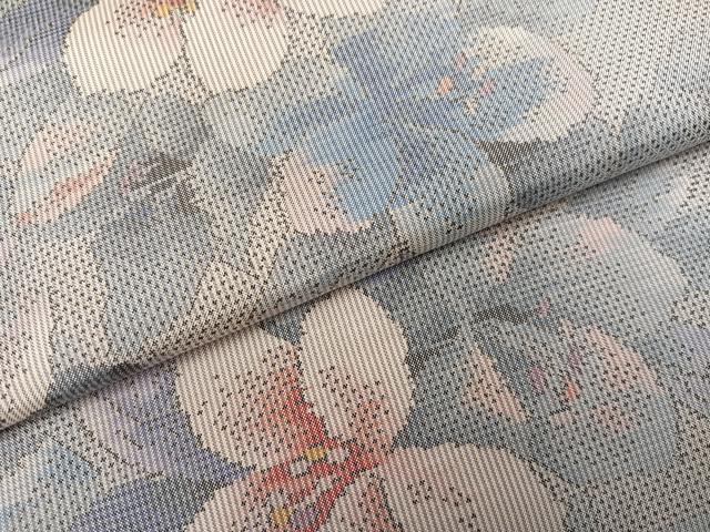 平和屋着物●都喜ヱ門　本場大島紬　一元総絣　草花文　藤絹織物謹製　正絹　逸品　AABH4148ph