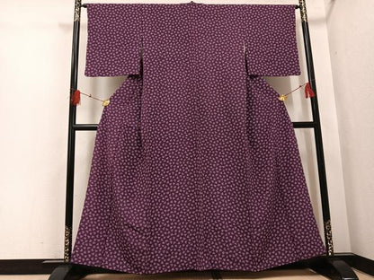平和屋着物●上質な小紋　ふくら雀　正絹　逸品　AABH4152ph
