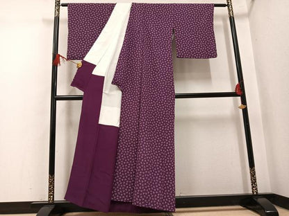 平和屋着物●上質な小紋　ふくら雀　正絹　逸品　AABH4152ph