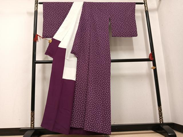 平和屋着物●上質な小紋　ふくら雀　正絹　逸品　AABH4152ph