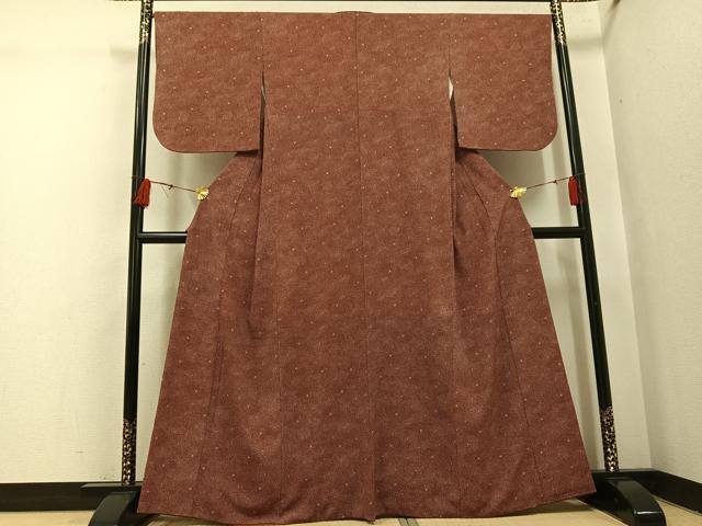 平和屋着物●洗える最高級着物　＜英＞はなぶさ謹製　小紋　花尽くし　洗える着物　AABH4155ph