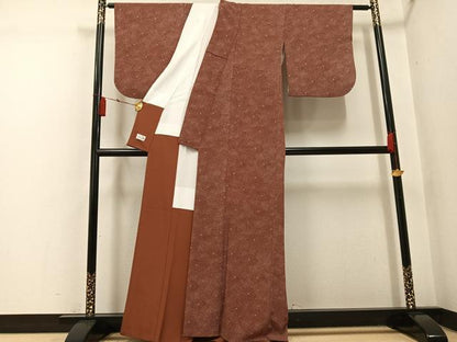 平和屋着物●洗える最高級着物　＜英＞はなぶさ謹製　小紋　花尽くし　洗える着物　AABH4155ph