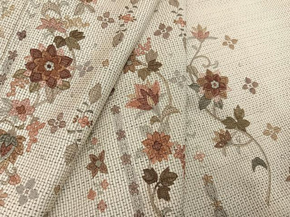 平和屋着物●本場大島紬　訪問着　中国三大刺繍　スワトウ刺繍　汕頭刺繍　更紗唐草文　正絹　逸品　未使用　AABH4156ph