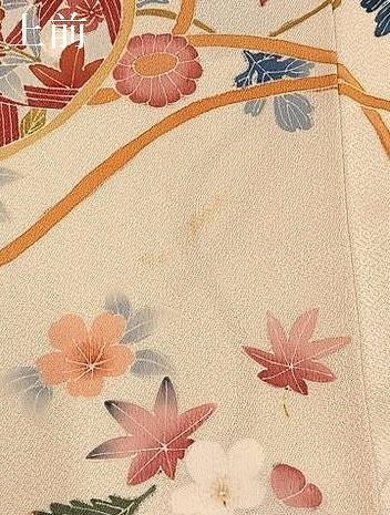 平和屋着物●訪問着　友禅　作家物　花篭文　正絹　逸品　AABH4158ph