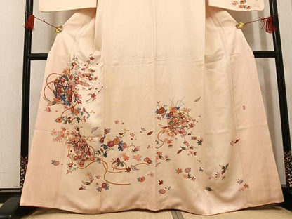 平和屋着物●訪問着　友禅　作家物　花篭文　正絹　逸品　AABH4158ph
