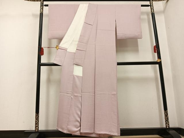 平和屋着物●上質な色無地　灰桜色　正絹　逸品　AABH4160ph 平和屋着物○上質な色無地 灰桜色 正絹 逸品 AABH4160ph