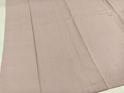 平和屋着物●上質な色無地　灰桜色　正絹　逸品　AABH4160ph