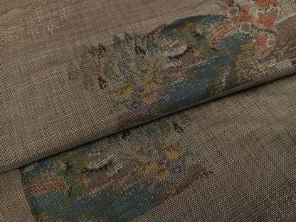 平和屋着物●本場大島紬　カタス9マルキ　風景文　正絹　逸品　未使用　AABH4162ph