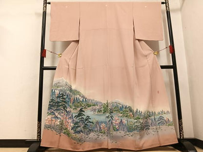 平和屋着物●十日町友禅作家　岡村蒼風　色留袖　会津磐梯山　暈し染め　正絹　逸品　AABH4166ph