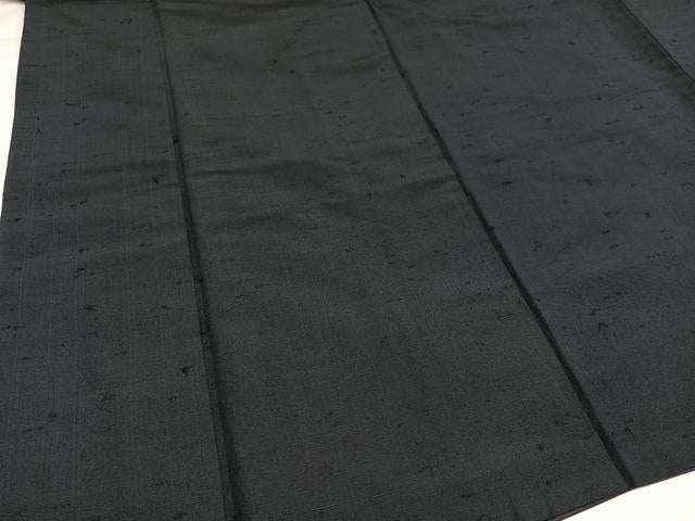 平和屋着物●男性　紬　アンサンブル　色無地　百入茶色　正絹　逸品　AABH4172ph