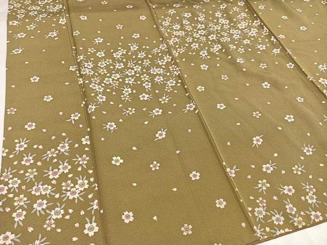 平和屋着物●上質な小紋　桜文　正絹　逸品　AABH4188ph